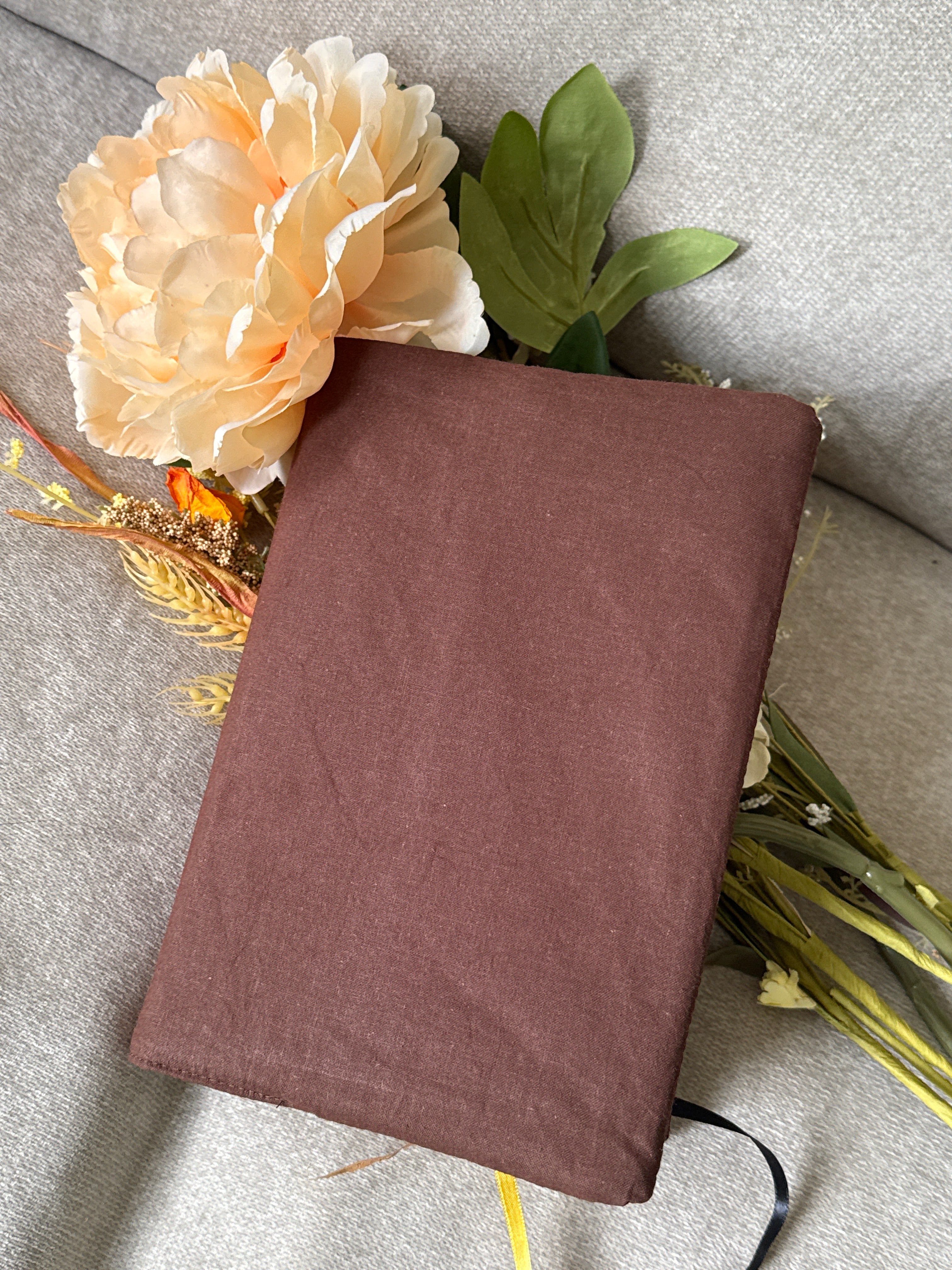 Protège Coran Réversible Beige & Marron – Taille Tawbah français arabe