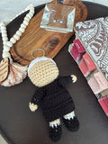 Porte-clés fait main en crochet – Figurine homme artisanale