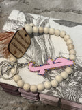 Porte clés amour arabe rose paillete