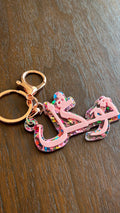 Porte-clés TAWAKKUL – Rose & Paillettes Plexi